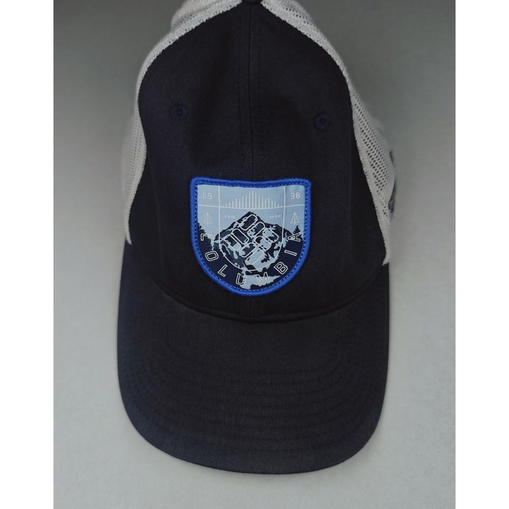 Columbia Men's Mesh Snapback‎ Cap One Size Trucker Blue And White XU0176-1929581